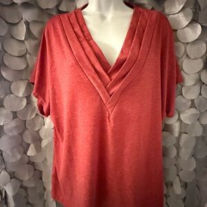 Pleated Pink Blouse with Relaxed Fit